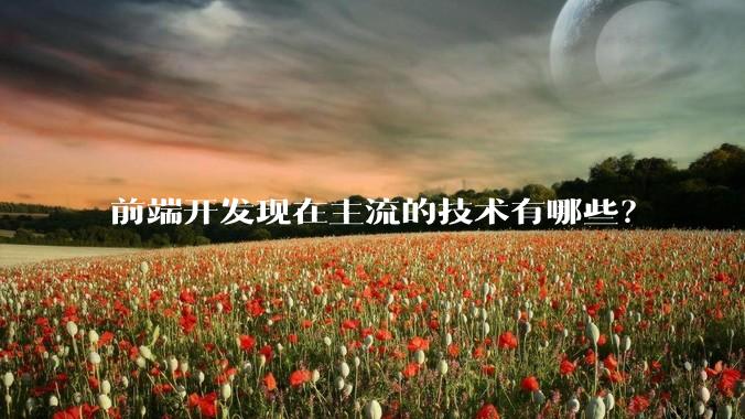 前端开发现在主流的技术有哪些？