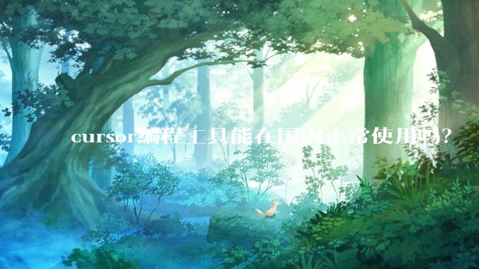 cursor编程工具能在国内正常使用吗？