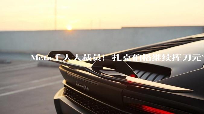 Meta千人大裁员！扎克伯格继续挥刀元宇宙，VR严冬已至？_Labs_Reality_公司