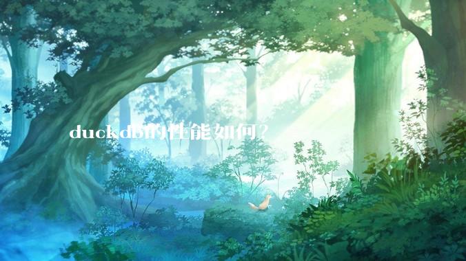 duckdb的性能如何？